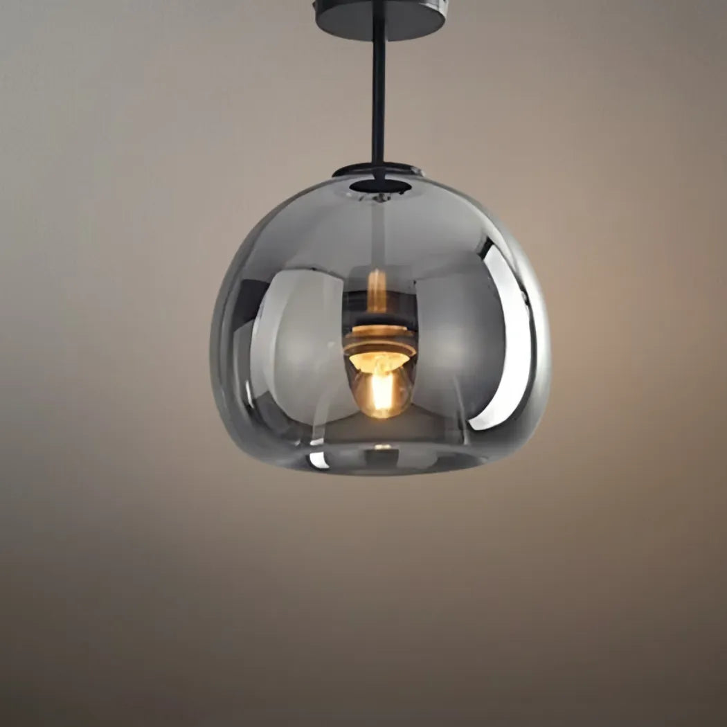 Vetro Modern Globe LED Ceiling Light/Pendant Light – Black/Gold for Hallway